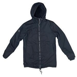 MAZINE Handwerk Black Hooded Sherpa Lined Winter Parka Jacket Mens Medium German